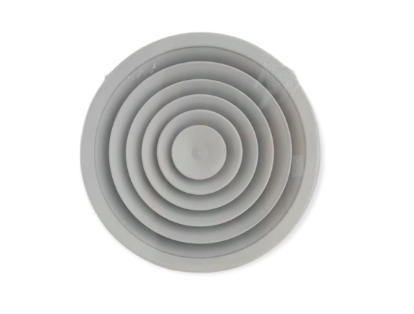 Difusor de aluminio circular blanco de 20 cm con templador