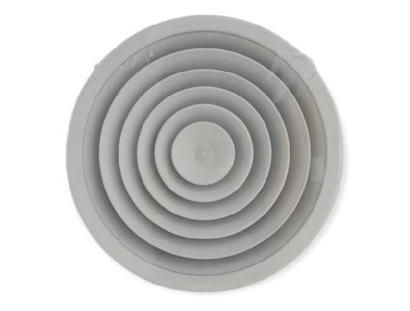 Difusor de aluminio circular blanco de 25 cm con templador