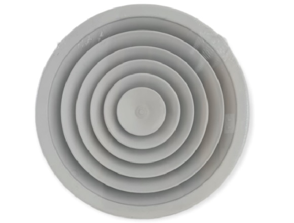 Difusor de aluminio circular blanco de 30 cm con templador