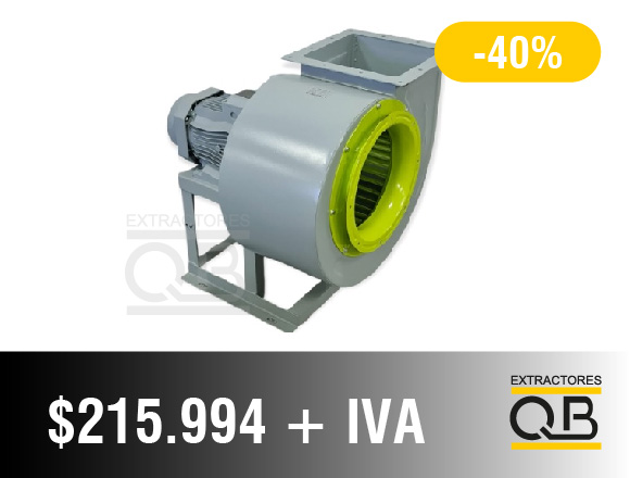 Extractor centrifugo MW-2.5 0.75 kW. 220V. 3200m3h con 35mmcda