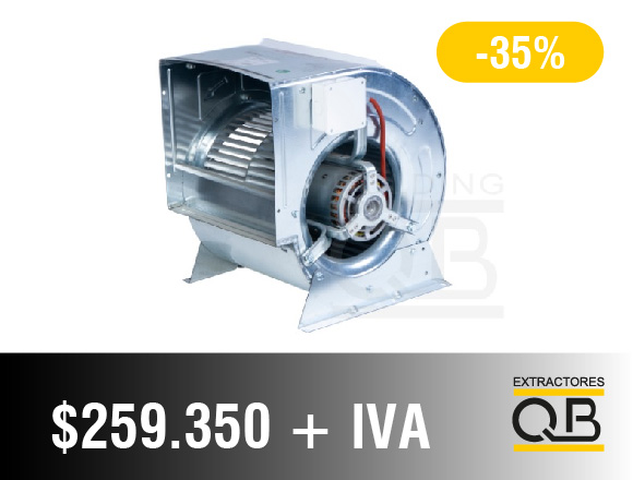 Extractor centrifugo BRV-D9.9 220 volt 0.45 kw 1380 rpm 2.600 m3h