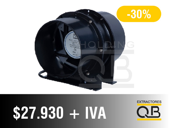Extractor en Linea HF QB HA-1725. 220 v. 36 watts. 323 m3h. 45 dBA. 1.3 kilo. 150 mm Ø