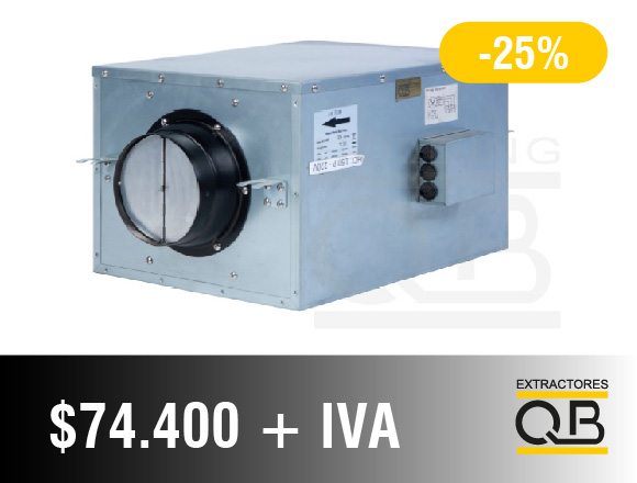 Caja Acustica centrifuga HCC-150P. 220V. 49 W. 500 m3h. 16 mmcda. 30 dba. 5
